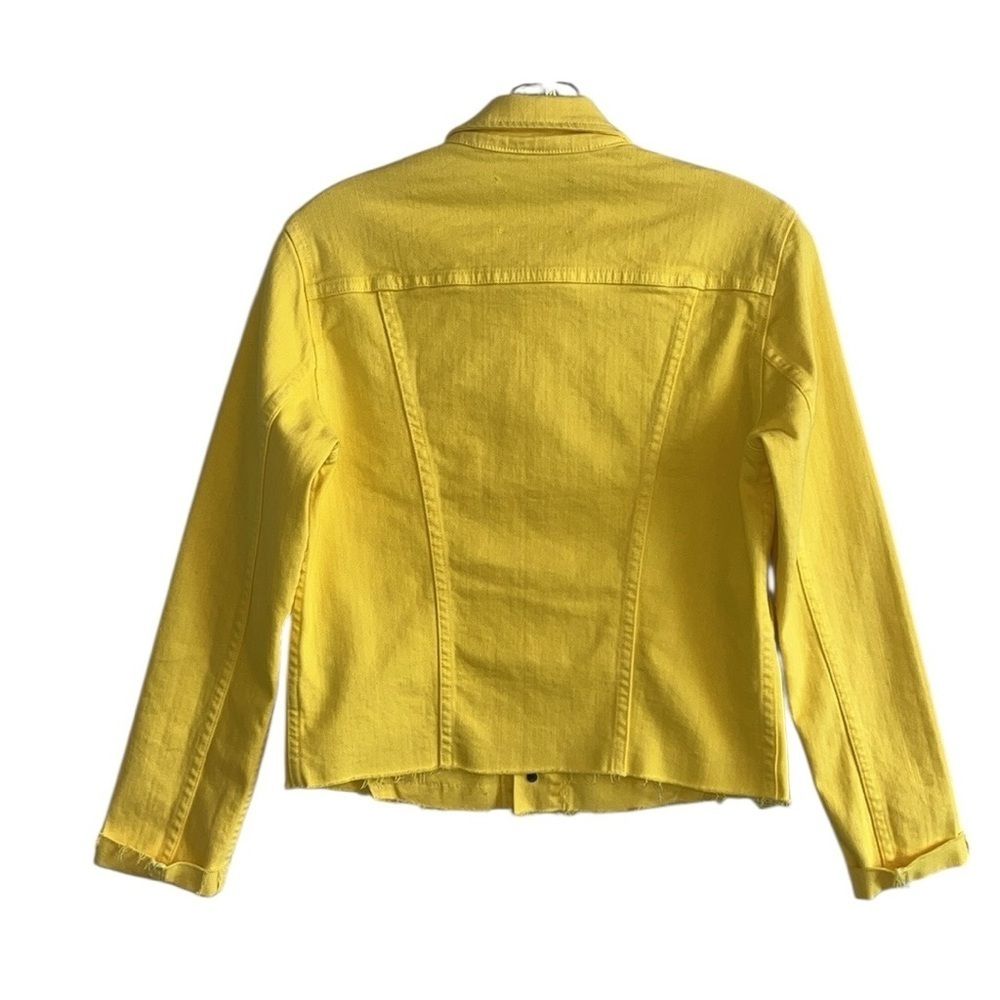 L'AGENCE Buttercup Yellow Jean Jacket Size Small - Picture 9 of 14